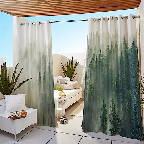 BESTORI Outdoor Vorhang Wetterfest, Blickdicht Wasserdicht 3D Outdoor Gardine mit Ösen, Sichtschutz Sonnenschutz Vorhang für Balkon Terrasse Veranda, 1 Stück, Stil 18, 132x274cm von BESTORI