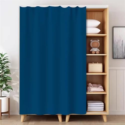BESTORI Schrankvorhänge für Küche Selbstklebend Waschbar Staubdichter Vorhang Privatsphäre Gardine für Kleiderschrank, Regale, Badezimmer, Blau 02, 130cm x 180cm BESTORI Schrankvorhänge für Küche Selbstklebend Waschbar Staubdichter Vorhang Privatsphäre Gardine für Kleiderschrank, Regale, Badezimmer, Blau 02, 130cm x 180cm von BESTORI