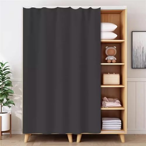 BESTORI Schrankvorhänge für Küche Selbstklebend Waschbar Staubdichter Vorhang Privatsphäre Gardine für Kleiderschrank, Regale, Badezimmer, Grau 02, 50cm x 140cm BESTORI Schrankvorhänge für Küche Selbstklebend Waschbar Staubdichter Vorhang Privatsphäre Gardine für Kleiderschrank, Regale, Badezimmer, Grau 02, 50cm x 140cm von BESTORI