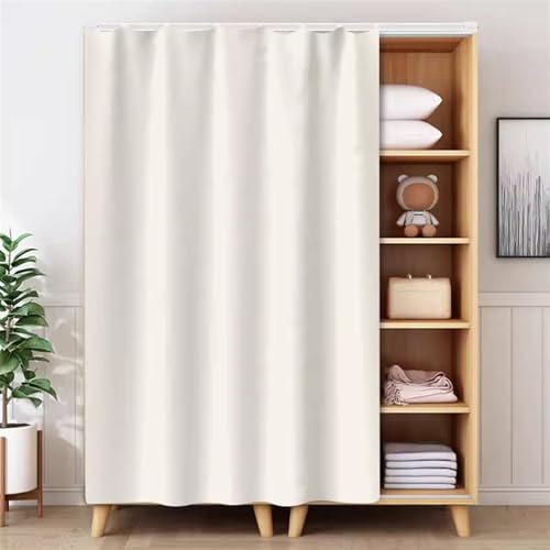 BESTORI Schrankvorhänge für Küche Selbstklebend Waschbar Staubdichter Vorhang Privatsphäre Gardine für Kleiderschrank, Regale, Badezimmer, Weiß, 100cm x 180cm BESTORI Schrankvorhänge für Küche Selbstklebend Waschbar Staubdichter Vorhang Privatsphäre Gardine für Kleiderschrank, Regale, Badezimmer, Weiß, 100cm x 180cm von BESTORI
