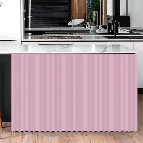 BESTORI Schrankvorhänge für Regale Sichtschutz Schrankvorhang Staubdicht Selbstklebend Unter der Spüle Vorhang für Küchenlagerraum Rosa, 140 x 100 cm（B x H von BESTORI