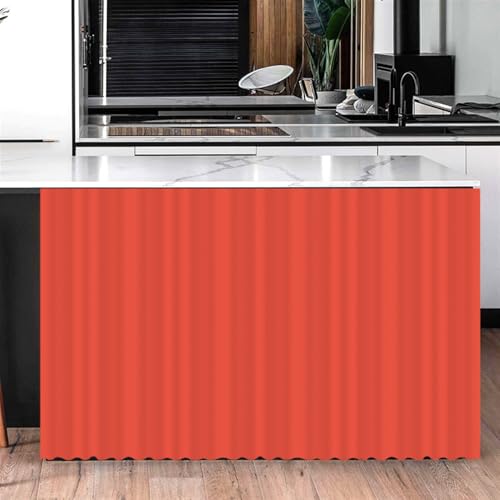 BESTORI Schrankvorhänge für Regale Sichtschutz Schrankvorhang Staubdicht Selbstklebend Unter der Spüle Vorhang für Küchenlagerraum Rot, 50 x 70 cm（B x H von BESTORI