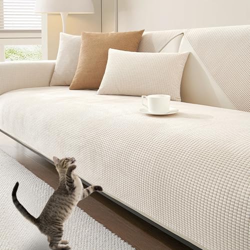 BESTORI Sofabezug Rutschfester 2/3/4 Sitzer Sofa Hautfreundlich überwurfdecke Sofaschoner Weiche Husse Überzug Sofaüberwurf Couchhusse Für Katze Hunde, Creme, 70 x 90cm BESTORI Sofabezug Rutschfester 2/3/4 Sitzer Sofa Hautfreundlich überwurfdecke Sofaschoner Weiche Husse Überzug Sofaüberwurf Couchhusse Für Katze Hunde, Creme, 70 x 90cm von BESTORI
