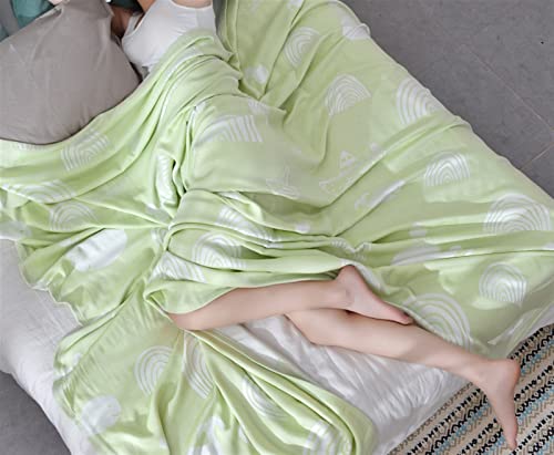 BESTORI Sommerdecke Kühldecke Leichte kühldecke Körperwärme Aufnehmen für Besseren Schlaf kühlende Decke Universale Sofadecke für Erwachsene Kinder Grün 2, 150x200cm von BESTORI