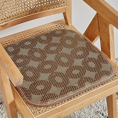 BESTORI Stuhlkissen Quadratisches Stuhlkissen Rutschfestes Robuste Sitzkissen Rutschfestes Sitzpolster Gefüllt mit Schwamm für Indoor & Outdoor 50 x 50 cm, Braun 3 von BESTORI