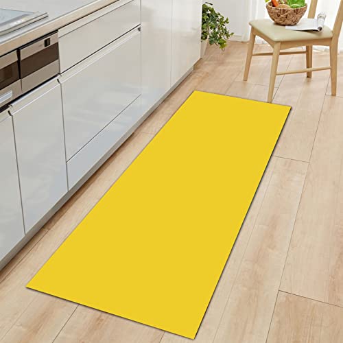 BESTORI Teppich Läufer Flur Küche rutschfest Waschbar Modern für Teppichlaeufer,rutschfest und Küchenläufer,Gelb 50x80cm von BESTORI