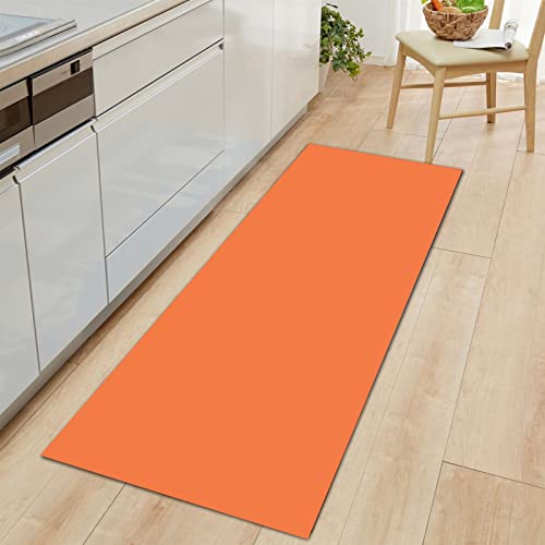 BESTORI Teppich Läufer Flur Küche rutschfest Waschbar Modern für Teppichlaeufer,rutschfest und Küchenläufer,Orange 60x180cm von BESTORI