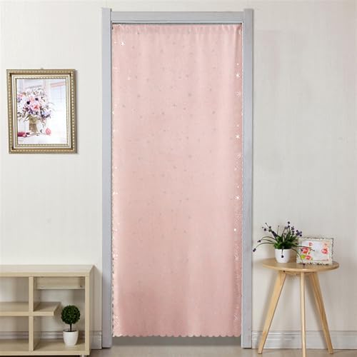 BESTORI Türvorhang Thermo Kälteschutz Vorhang Verdunkelung Blickdicht Gardinen Winddicht für Schlafzimmer Wohnzimmer Tür Schrank Hellrosa,85 x 180 cm(B x H)-1 Paneel von BESTORI