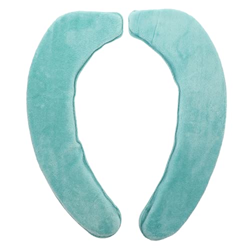 BESTOYARD 1 Paar Toilettenmatte beheizbarer klodeckel beheizter toilettendeckel klodeckel bezug toiletten Teppich bathmat Ersatz für Klokissen verdicken Badezimmerversorgung Flanell Sky-Blue von BESTOYARD