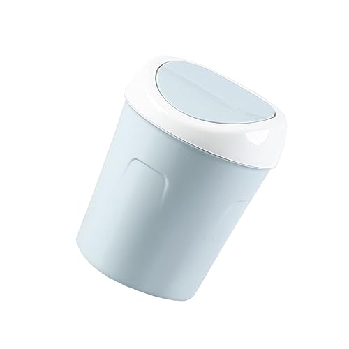 BESTOYARD 1 Stück Desktop Abfalleimer mit Deckel Mini Mülleimer für Zuhause Büro und Wohnzimmer aus Robustem Platzsparend und Leicht zu Reinigen von BESTOYARD