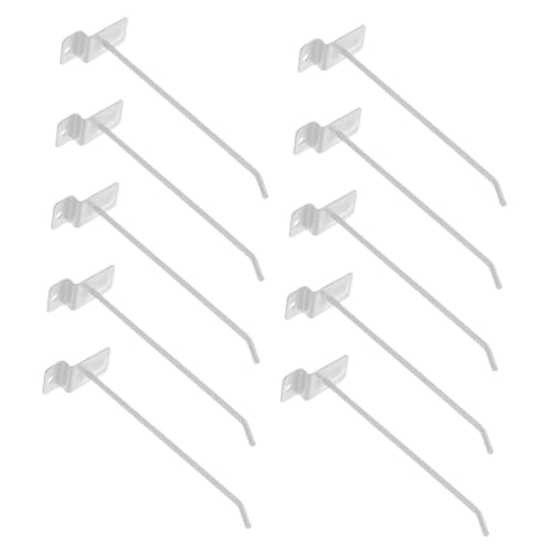 BESTOYARD 10 Stück Teiliges Weißes Pegboard Haken aus Robustem Eisen Lochwand Halterung mit Hoher Tragfähigkeit für Supermarktregale Werkzeug und Warenpräsentation von BESTOYARD