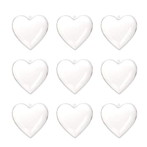 BESTOYARD 10 stücke Durchsichtigen Kunststoff Acryl Füllbare Herzen Form Box DIY Handwerk Hängende Verzierung für Valentinstag Hochzeit Party Decor von BESTOYARD