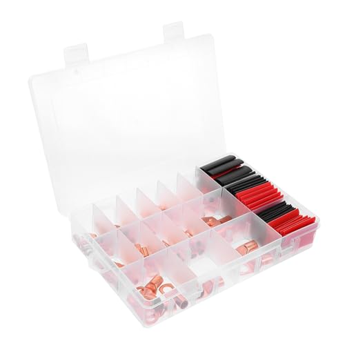 BESTOYARD 160 Stück Teiliges Set von Isolierten Ringklemmen Wasserdichten Schrumpfschläuchen für Elektrische Projekte aus Robustem Messing von BESTOYARD