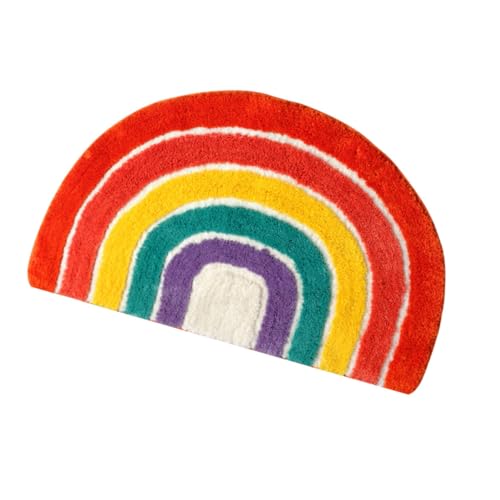 BESTOYARD 1Stück rutschfeste Kinderteppich Matte im Design Halbkreisform für Badezimmer Waschbare Haushaltsmatte Eigenschaften für von BESTOYARD