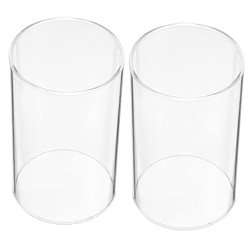 BESTOYARD 2 Stück Kerzenschirme Transparent Windschutz Glaskerzenhalter Schutz für Offene Flamme Kerzenabdeckung Staubdicht Langlebig von BESTOYARD