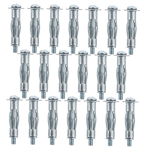 BESTOYARD 20 Stück Cavity Wall Anchors Plattenbefestigungsschrauben Hohlwandanker für Gipskarton Schwerlastdübel für Bilder und Badinstallationen Metallanker mit Schrauben von BESTOYARD