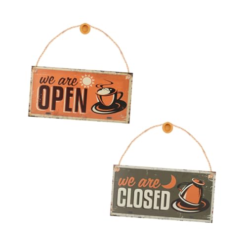 BESTOYARD 2stücke Holz Vintage Schild Für Retro Wanddeko Für Kaffeestationen Und Bars Hängeschild Für Tür Rustikale Holzkunst Für Festliche Anlässe BESTOYARD 2stücke Holz Vintage Schild Für Retro Wanddeko Für Kaffeestationen Und Bars Hängeschild Für Tür Rustikale Holzkunst Für Festliche Anlässe von BESTOYARD