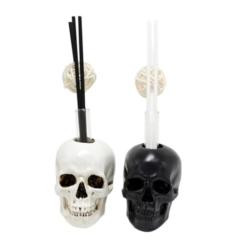 BESTOYARD 2sätze Totenkopf-Aroma-diffusor Mit Nachfüllstab Diffusor Für Ätherische Öle Aromatherapie-diffusor Für Hause Und Büro Dekoration Und Duftreleaser von BESTOYARD