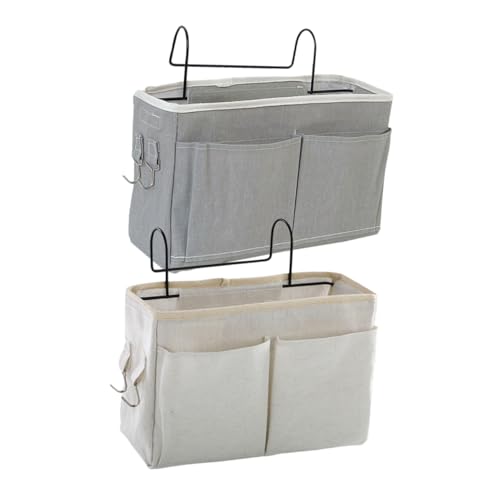 BESTOYARD 2stücke Nachttischaufbewahrung Organizer Tasche Für Handy Schlüssel Brille Sonnenbrille Wohnheimzimmer-Dekoration Etagenbetttasche Hänge-Organizer Am Bett von BESTOYARD