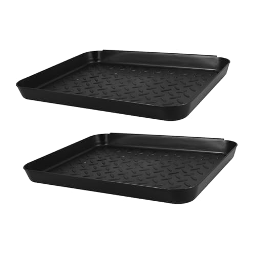 BESTOYARD 3 Stück Schuhablage Kunststoff Teiliges rutschfest Wasserdichtes Schuhtablett für Indoor Schuhaufbewahrung Schuhmatte für Nasse Schuhe und Boot Tray Schwarz von BESTOYARD