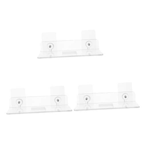 BESTOYARD 3stücke Küchen-wandregal Lagiger Ablage Nagelfreies Design Für Badezimmer Und Küche Platzsparender Organizer Transparentem Acryl Für Toilettenartikel Und Küchenutensilien von BESTOYARD