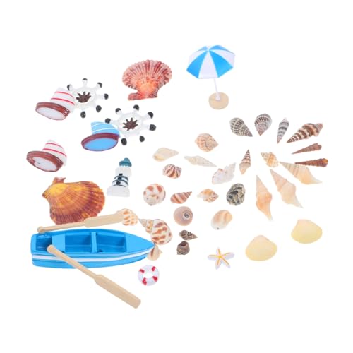 BESTOYARD 38 Stück Mediterrane Resin Segelboot Ornamente Teilig Nautische Dekoration für Aquarien Terrarien und Hochzeiten Unterwasserwelt für Sukkulenten und DIY Projekte von BESTOYARD
