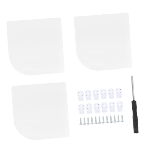 BESTOYARD 3Stücke Wandmontierte Eckregale Floating Eckorganisator aus Hochwertigem Vielseitiges Wanddekor für Wohnzimmer Schlafzimmer Badezimmer Bürox von BESTOYARD
