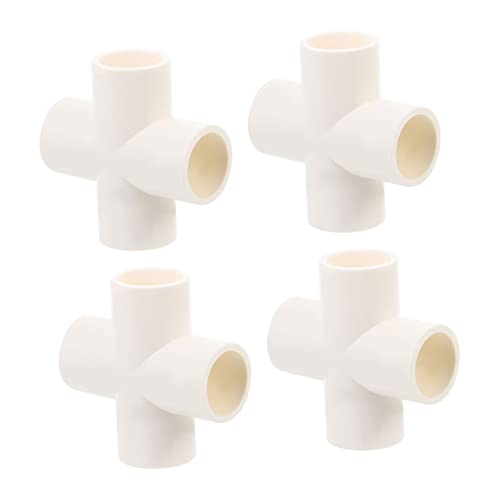 BESTOYARD 4 Stück PVC Wege Verteiler aus Robustem UV Beständigem PVC Stoßfest und Temperaturresistent Teiliges Weißer Vierfach Verbindungsadapter für Wasserrohre für Garten und BESTOYARD 4 Stück PVC Wege Verteiler aus Robustem UV Beständigem PVC Stoßfest und Temperaturresistent Teiliges Weißer Vierfach Verbindungsadapter für Wasserrohre für Garten und von BESTOYARD