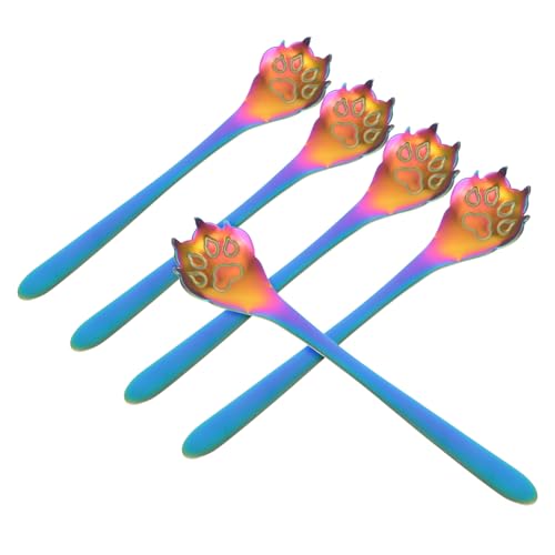 BESTOYARD 5 Stücke Pfotenförmiger -kaffeerührlöffel Dessertlöffel Neuheit Teelöffel Für Tee Desserts Eis BESTOYARD 5 Stücke Pfotenförmiger -kaffeerührlöffel Dessertlöffel Neuheit Teelöffel Für Tee Desserts Eis von BESTOYARD