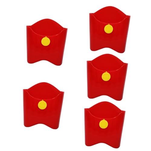 BESTOYARD 5St Chip-Cup Korb für Chipskegel Auto-Pommes-Frites-Halter mit Saucenbecher Tragbare Snackbox Kinder Snackbehälter Snackboxen zum Mitnehmen Multifunktions-Snackhalter pp rot von BESTOYARD