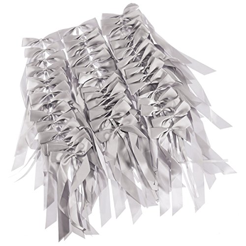 50 Stück Hochzeitsdeko Stoffband Schleife Krawatte von BESTOYARD