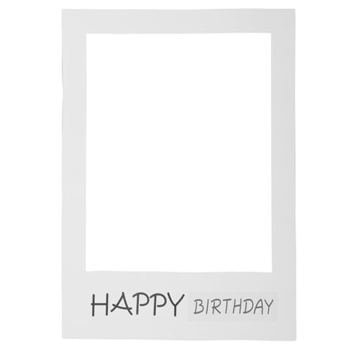 BESTOYARD Happy Birthday Party Rahmen Foto Prop Geburtstag DIY Papier Bilderrahmen Ausschnitte Photo Booth Props für Geburtstagsfeier Versorgung von BESTOYARD