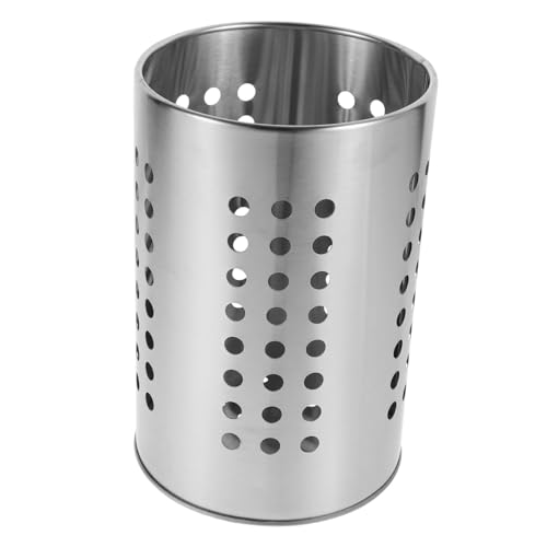 BESTOYARD Küchenutensilienhalter aus Zylindrischer Organizer für Gabeln Löffel und Essstäbchen mit Selbstdrainierendem Design für Platzsparende Küchenorganisation von BESTOYARD