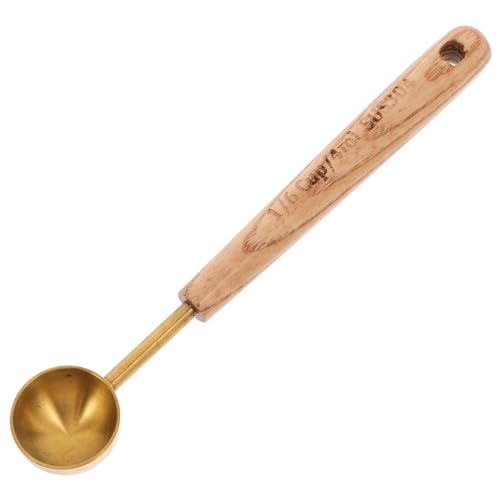 BESTOYARD Messlöffel mit Holzgriff Kaffeelöffel für Kaffeepulver Backzutaten Robuste Küchenhilfe mit Goldener Oberfläche BESTOYARD Messlöffel mit Holzgriff Kaffeelöffel für Kaffeepulver Backzutaten Robuste Küchenhilfe mit Goldener Oberfläche von BESTOYARD