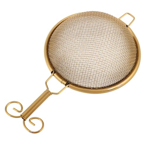 BESTOYARD Teesieb mit Feinem Metallfilter Kompakter Wiederverwendbarer Loser Tee Infuser Passend für Teekannen Tragbar für Unterwegs Kreativer Tee Zubehör Präzise Filtration ohne Rückstände von BESTOYARD