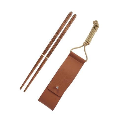 BESTOYARD Tragbare Holz Essstäbchen mit Aufbewahrungstasche Leichtes Klappbares Campingbesteck aus Naturholz Feine Verarbeitung Glatte Oberfläche für Outdoor Picknick Bbq und Reisen von BESTOYARD