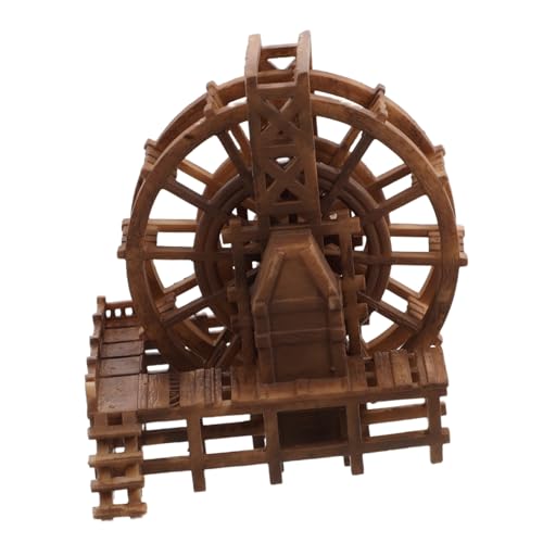 BESTOYARD Wasserrad Ornament aus Harz für Fischteich Simuliertes Wasserrad Modell für Zen von BESTOYARD