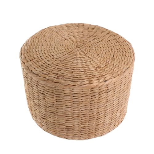 BESTOYARD Kleiner Gewebter Hocker für Kinder Tritthocker aus Handgewebtem Gras Schuhwechselhocker für Eingangsbereich Gartenhocker für Kinder Leicht und Tragbar von BESTOYARD