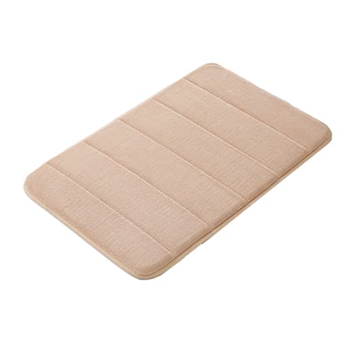 BESTOYARD rutschfeste Badezimmermatte aus Memory Schaum Khaki für Bad Schlafzimmer und Wohnzimmer Maschinenwaschbar Wasserabsorbierend Langlebig Verarbeitung von BESTOYARD