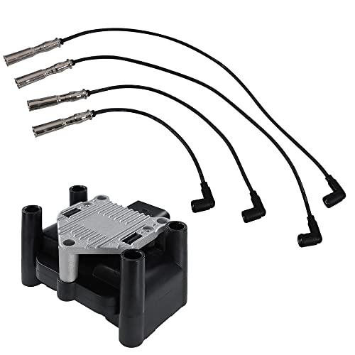 BESTPRICE 1x Zündspule 4-polig Zündmodul + 4x Zündkabelsatz Zündleitung BESTPRICE 1x Zündspule 4-polig Zündmodul + 4x Zündkabelsatz Zündleitung von BESTPRICE