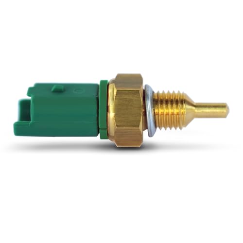 BESTPRICE Kühlmitteltemperatursensor - 2-polig, SW: 19, Grüne Kühlmitteltemperatur-Geber mit Metall-Dichtring - Kompatibel mit diversen Fahrzeugen von BESTPRICE