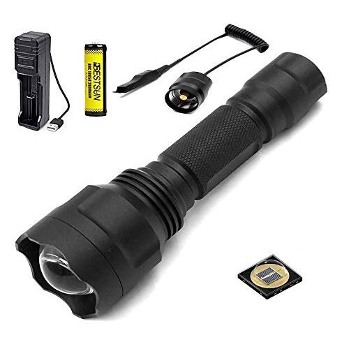 BESTSUN Infrarot Taschenlampe 940nm f¨¹r die Jagd, IR Taschenlampe mit 38mm Konvexlinse, Fokus einstellbar, zur Verwendung mit Jagd und Nachtsichtger?ten von BESTSUN