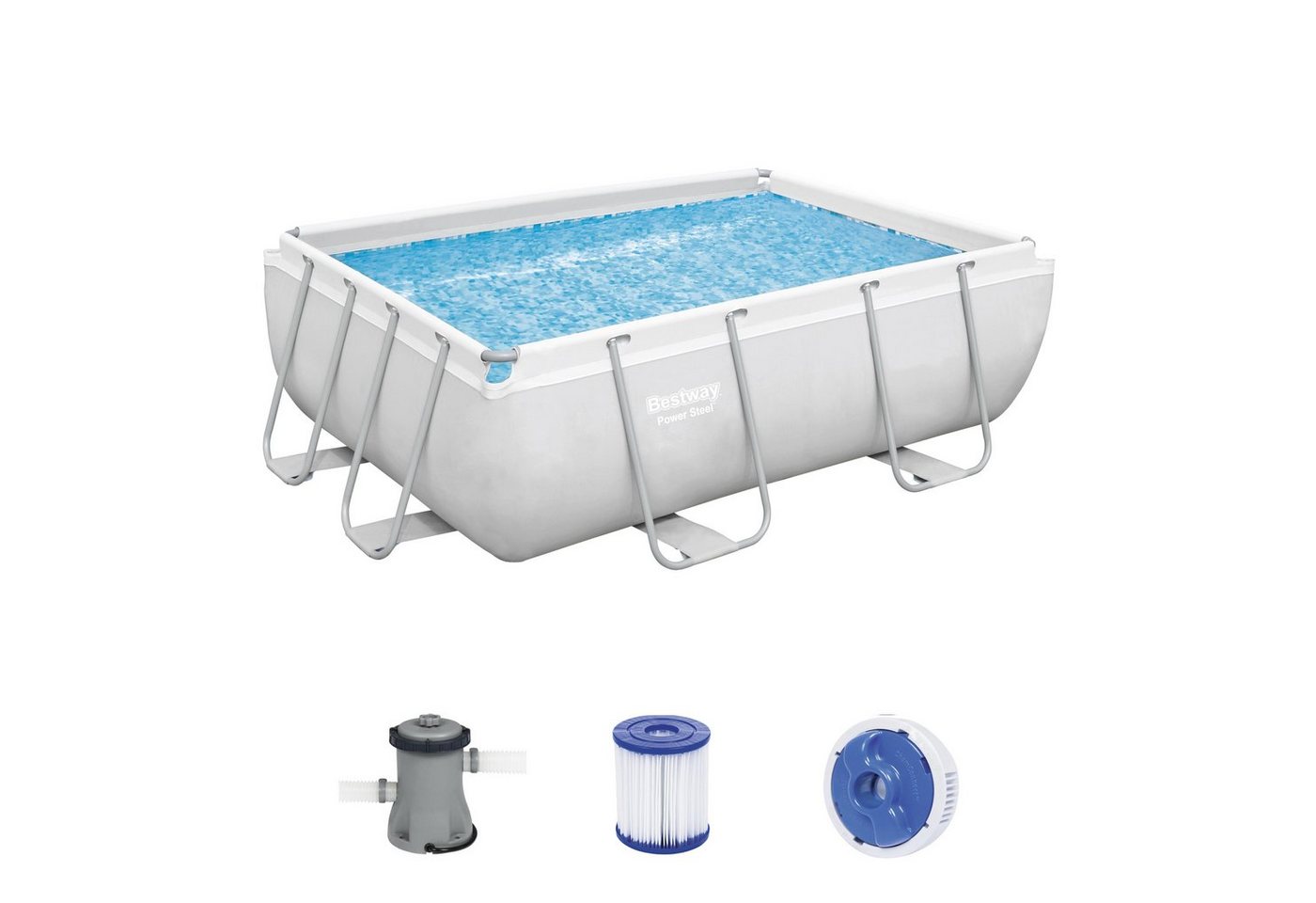 BESTWAY Framepool Bestway Power Steel Frame Pool Set 282 x 196 56629 von BESTWAY