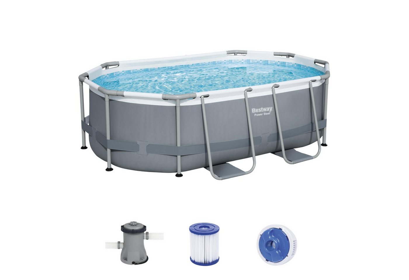 BESTWAY Framepool Bestway Power Steel Oval Pool Set 305 x 200 5614A von BESTWAY