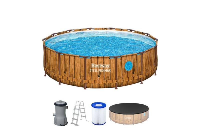 BESTWAY Pool Steel Pro MAX Splashview Frame Pool Komplett-Set, 427 x 107 cm BESTWAY Pool Steel Pro MAX Splashview Frame Pool Komplett-Set, 427 x 107 cm von BESTWAY