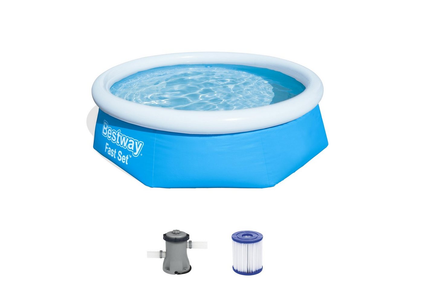 BESTWAY Quick-Up Pool Bestway Fast Set Pool 244x66cm + Pumpe 57268 von BESTWAY