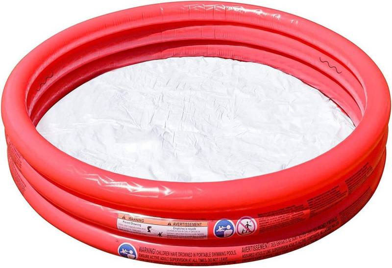 BESTWAY Rechteckpool Bestway Schwimmbad Planschbecken 122x25cm - rot von BESTWAY