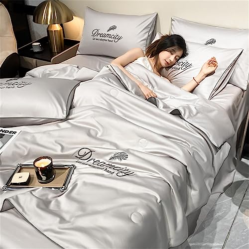 Leichte KüHldecke, Sommerliche Einfache EIS Seide Decke, Klimaanlagen-Bettdecke, KüHl Und Bequem, Einfach Zu SäUbern, Eisseide Einfach, FüR Hot Sleeper,E,230 * 250cmSheet von BESTXH