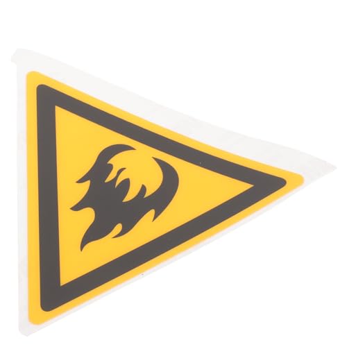 BESTYASH 1 Blatt Flammbares Warnschild aus Pet Material Langlebig und Zuverlässig Brandschutzzeichen zur Feuerprävention Auffälliges Design für Hohe Sichtbarkeit von BESTYASH