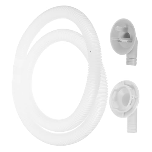 BESTYASH 1 Satz Ablaufschlauchset für Klimaanlagen mit Winkeladapter und Ring Teiliges Kompatibel mit Split und Fenstergeräten Vinylschlauch von BESTYASH